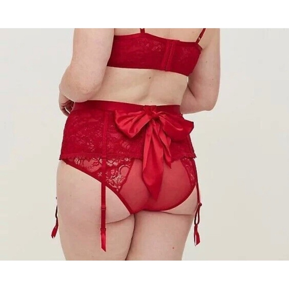 Torrid Lingerie Lace Garter Belt Jester Red Sexy Women Size 5X 6X Coquette New
